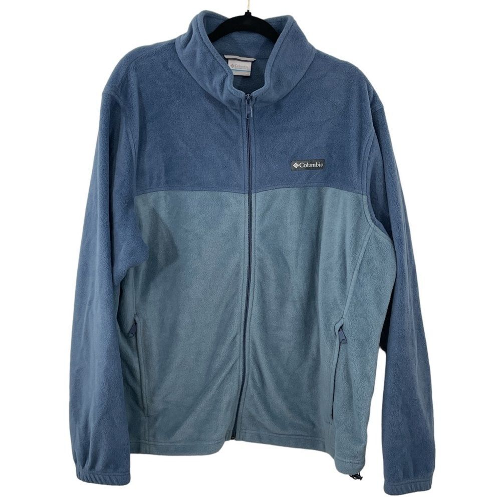 Columbia Men's Jacket Size XL Steens Mountain 2.0 Full Zip‎ Fleece 2 tone Blue